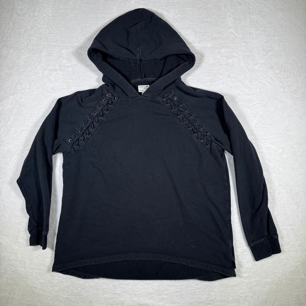 RVCA Black‎ Lace Up Hoodie Sweatshirt Women's Small